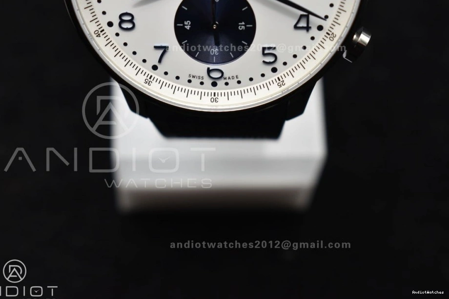 Strap 1011 Blue Chrono Dial A IW3716 Portuguese Best on White WeatherProof 1:1 Edition Z+F Blue Rubber 0111